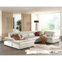 Best Mobilier Vermont Canapé d'angle 7 siège(s) Bleu