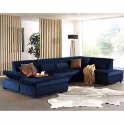 Best Mobilier Vermont, Gris, Velours, Bois, Plastique, 3350 mm, 1970 mm