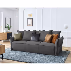 Best Mobilier Vermont, Bleu, Velours, Bois, Plastique, 3350 mm, 1970 mm