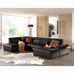 Best Mobilier Vermont, Jaune, Velours, Bois, Plastique, 3350 mm, 1970 mm