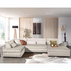 Best Mobilier Vermont Canapé d'angle 7 siège(s) Bleu