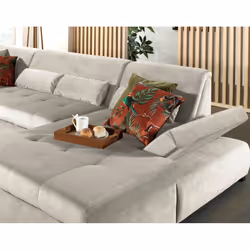 Best Mobilier Vermont Canapé d'angle 7 siège(s) Bleu