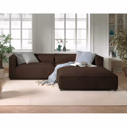Best Mobilier Ela Canapé d'angle 4 siège(s) Rose