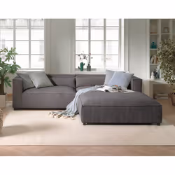 Best Mobilier Ela Canapé d'angle 4 siège(s) Marron