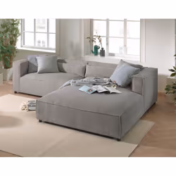 Best Mobilier Ela, Gris, Velours, Plastique, 2660 mm, 1900 mm, 650 mm