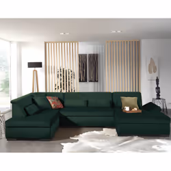 Best Mobilier Ela Canapé d'angle 4 siège(s) Bleu