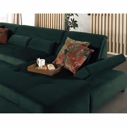 Best Mobilier Ela Canapé d'angle 4 siège(s) Bleu