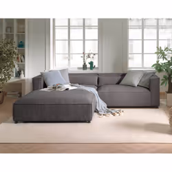 Best Mobilier Ela Canapé d'angle 4 siège(s) Marron