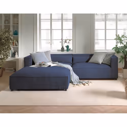 Best Mobilier Ela Canapé d'angle 4 siège(s) Gris