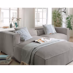 Best Mobilier Ela Canapé d'angle 4 siège(s) Gris