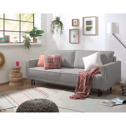 Best Mobilier Charlie, Gris, Velours, Plastique, 2130 mm, 980 mm, 900 mm