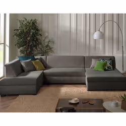 Best Mobilier Malcom Canapé d'angle 7 siège(s) Couleur rouille