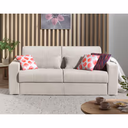 Best Mobilier Sacha, Gris, Velours, Plastique, 2040 mm, 990 mm, 880 mm