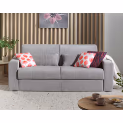 Best Mobilier Sacha, Gris, Velours, Plastique, 2040 mm, 990 mm, 880 mm