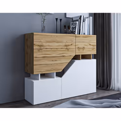Best Mobilier Pitt, 4 portes(s), 6 étagères, Tableau à particules, Pitt, 1 pièce(s), 1200 mm