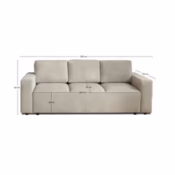 Best Mobilier Livy 3 siège(s) Beige - Vue supplémentaire 7