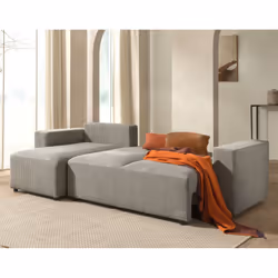 Best Mobilier Livy Canapé d'angle 4 siège(s) Gris