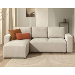 Best Mobilier Livy Canapé d'angle 4 siège(s) Gris