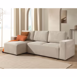 Best Mobilier Livy Canapé d'angle 4 siège(s) Gris