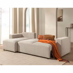 Best Mobilier Livy Canapé d'angle 4 siège(s) Gris