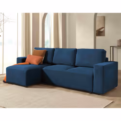 Best Mobilier Livy Canapé d'angle 4 siège(s) Beige