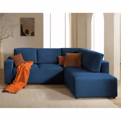 Best Mobilier Livy, Beige, Velours, Plastique, 2430 mm, 1910 mm, 920 mm