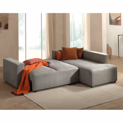 Best Mobilier Livy Canapé d'angle 5 siège(s) Gris