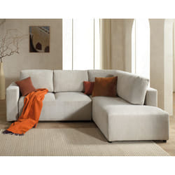 Best Mobilier Livy Canapé d'angle 5 siège(s) Gris