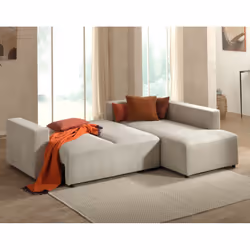 Best Mobilier Livy Canapé d'angle 5 siège(s) Gris