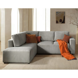 Best Mobilier Livy Canapé d'angle 5 siège(s) Gris