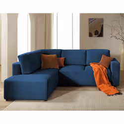 Best Mobilier Livy, Beige, Velours, Plastique, 2430 mm, 1910 mm, 920 mm