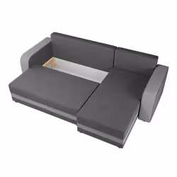 Best Mobilier Harvey Canapé d'angle 4 siège(s) Beige, Noir
