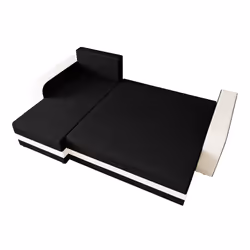 Best Mobilier Harvey Canapé d'angle 4 siège(s) Noir, Gris