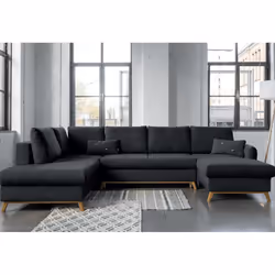Best Mobilier Lagom Canapé d'angle 7 siège(s) Gris