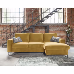 Best Mobilier Lilly Canapé d'angle 4 siège(s) Jaune