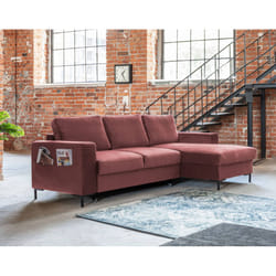 Best Mobilier Lilly Canapé d'angle 4 siège(s) Rose