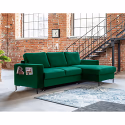 Best Mobilier Lilly, Vert, Velours, Métal, 2360 mm, 1480 mm, 850 mm