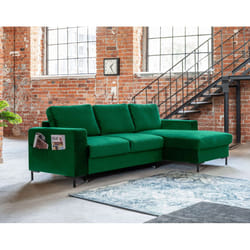 Best Mobilier Lilly Canapé d'angle 4 siège(s) Vert