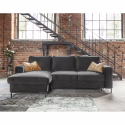 Best Mobilier Lilly Canapé d'angle 4 siège(s) Gris