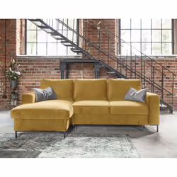 Best Mobilier Lilly Canapé d'angle 4 siège(s) Jaune