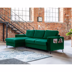 Best Mobilier Lilly, Vert, Velours, Métal, 2360 mm, 1480 mm, 850 mm
