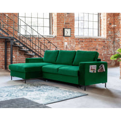 Best Mobilier Lilly Canapé d'angle 4 siège(s) Vert