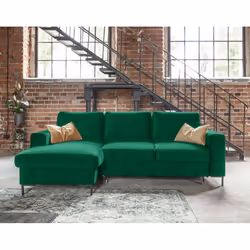 Best Mobilier Lilly Canapé d'angle 4 siège(s) Vert