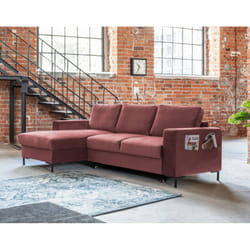 Best Mobilier Lilly Canapé d'angle 4 siège(s) Rose