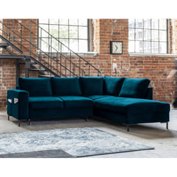 Best Mobilier Lilly Canapé d'angle 5 siège(s) Bleu