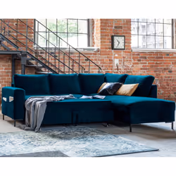 Best Mobilier Lilly Canapé d'angle 5 siège(s) Bleu