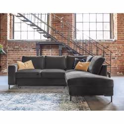 Best Mobilier Lilly Canapé d'angle 5 siège(s) Gris