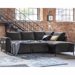 Best Mobilier Lilly Canapé d'angle 5 siège(s) Gris
