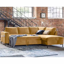 Best Mobilier Lilly Canapé d'angle 5 siège(s) Jaune