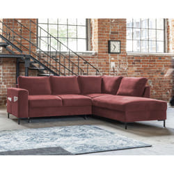 Best Mobilier Lilly Canapé d'angle 5 siège(s) Rose